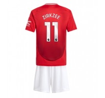 Manchester United Joshua Zirkzee #11 Koszulka Podstawowa dzieci 2024-25 Krótki Rękaw (+ krótkie spodenki)
